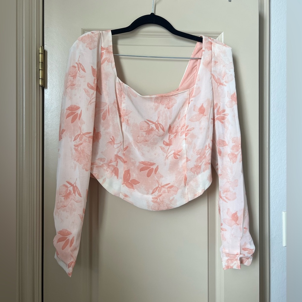 Nasty Gal Long Sleeve Corset Top - Size US 4, EU 36, UK 8